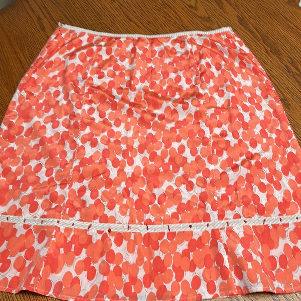 Sigrid Olsen Orange Floral Midi‎ Skirt - Picture 3 of 8